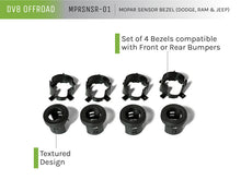 Cargar imagen en el visor de la galería, DV8 Offroad Jeep/Dodge/RAM Front Bezel &amp; Rear Clip Replacement Kit for MOPAR Sensors - Set of 4