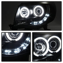 Load image into Gallery viewer, Spyder Toyota Tacoma 05-11 Projector Headlights CCFL Halo LED Blk Smke PRO-YD-TT05-CCFL-BSM