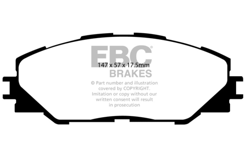 EBC 09-10 Pontiac Vibe 2.4 2WD Redstuff Front Brake Pads