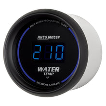 Load image into Gallery viewer, Autometer Cobalt Digital 52.4mm Black 0-300 deg F Water Temperature Gauge