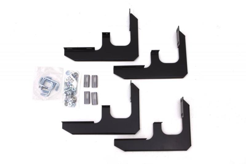 Lund 07-17 Chevy Silverado 1500 Crew Cab (Excl 11-14 Diesel) Tube Stp Running Board Brackets - Black