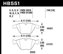 Cargar imagen en el visor de la galería, Hawk 07-09 BMW 335d/335i/335xi / 08-09 328i/M3 Performance Ceramic Street Front Brake Pads