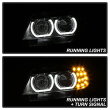 Cargar imagen en el visor de la galería, Spyder 09-12 BMW E90 3-Series 4DR Projector Headlights Halogen - LED - Black - PRO-YD-BMWE9009-BK