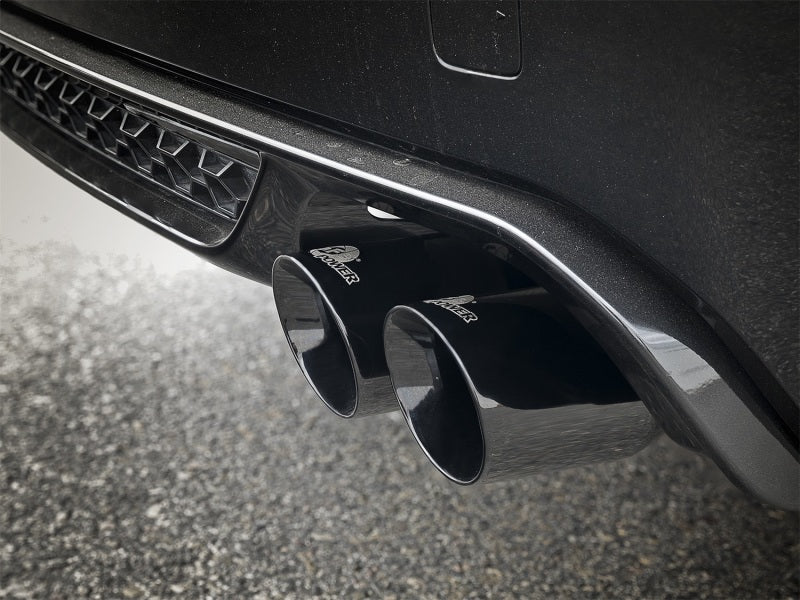 aFe MACH Force-Xp 3.5in. 304 SS C/B Exhaust System 15-18 BMW X5 M (F85) V8-4.4L (tt) - Black Tip