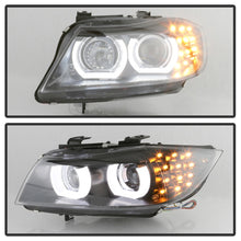 Cargar imagen en el visor de la galería, Spyder 09-12 BMW E90 3-Series 4DR HID w/ AFS Only - LED Turn - Black - PRO-YD-BMWE9009-AFSHID-BK