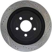 Cargar imagen en el visor de la galería, StopTech Slotted &amp; Drilled Sport Brake Rotor - 2015 Ford Mustang GT - Rear Left