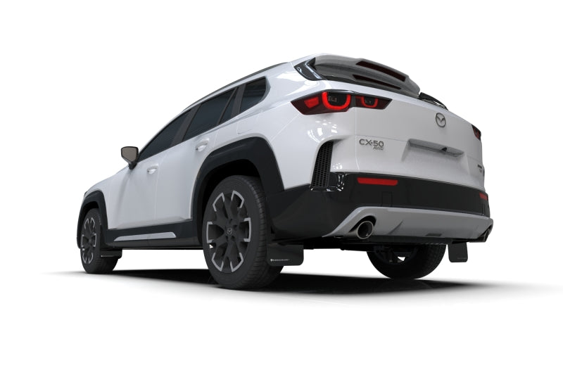 Rally Armor 23-26 Mazda CX-50 (Will Not Fit CX-5) Black UR Mud Flap W/White Logo