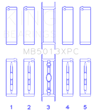 Cargar imagen en el visor de la galería, King Engine Bearings Chevy LS1/LS2/LS6 Performance Main Bearing Set w/ pMaxKote - Size STD