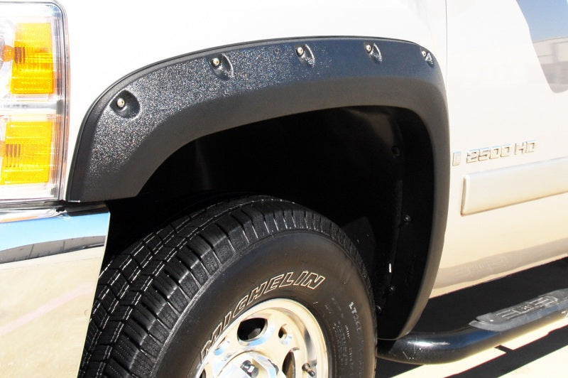 Lund 07-13 Chevy Silverado 1500 RX-Rivet Textured Elite Series Fender Flares - Black (4 Pc.)