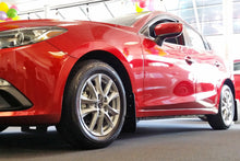 Cargar imagen en el visor de la galería, Rally Armor 14-18 Mazda3 Black UR Mud Flap w/White Logo