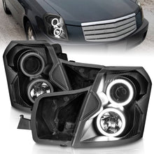 Cargar imagen en el visor de la galería, ANZO 2003-2007 Cadillac Cts Projector Headlights w/ Halo Black (CCFL)