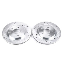 Cargar imagen en el visor de la galería, Power Stop 05-14 Ford Mustang Rear Evolution Drilled &amp; Slotted Rotors - Pair