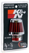 Cargar imagen en el visor de la galería, K&amp;N 2in Base OD x .375in Flange ID x 1.75in H Rubber Base Crankcase Vent Filter