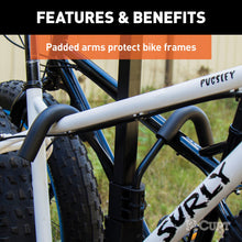 Cargar imagen en el visor de la galería, Curt Tray-Style Hitch-Mounted Bike Rack (2 Bikes 1-1/4in or 2in Shank)