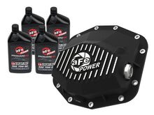 Cargar imagen en el visor de la galería, aFe POWER 21-22 Ram1500 TRX Hemi V8 6.2L PRO Series Rear Diff Cover Black w/Machined Fins &amp; Gear Oil