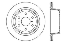 Cargar imagen en el visor de la galería, StopTech 07-10 GMC Sierra (w/ Rear Drum) / 07-09 GMC Yukon Rear Left Slotted &amp; Drilled Rotor