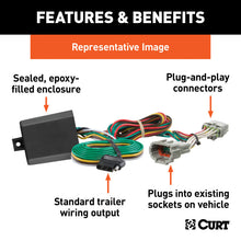 Load image into Gallery viewer, Curt 18-19 Jeep Wrangler Custom Wiring Harness (4-Way Flat Output)