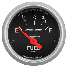 Cargar imagen en el visor de la galería, Autometer Sport Comp 52mm Short Sweep Electronic Fuel Level Gauge