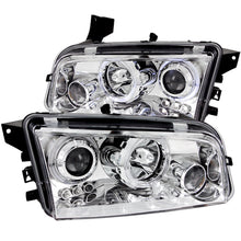 Cargar imagen en el visor de la galería, ANZO 2006-2010 Dodge Charger Projector Headlights w/ Halo Chrome