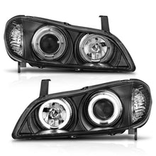 Cargar imagen en el visor de la galería, ANZO 2000-2004 Infiniti I30 Projector Headlights w/ Halo Black