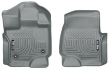 Cargar imagen en el visor de la galería, Husky Liners 15-23 Ford F-150 Super/Super Crew Cab WeatherBeater Grey Front Floor Liners