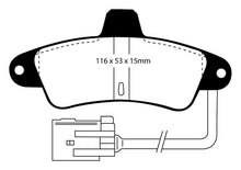 Cargar imagen en el visor de la galería, EBC 95-00 Ford Contour 2.0 Yellowstuff Rear Brake Pads