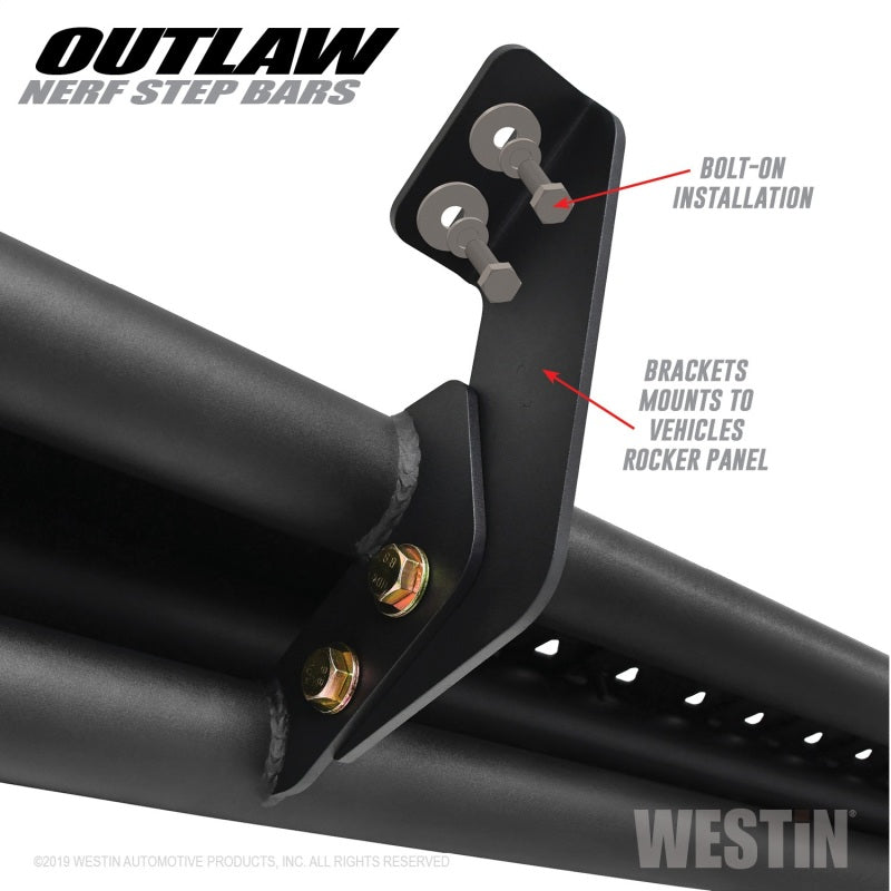 Westin 15-19 Chevrolet/GMC Colorado/Canyon Crew Cab Outlaw Nerf Step Bars