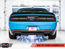 Cargar imagen en el visor de la galería, AWE Tuning 2015+ Dodge Challenger 6.4L/6.2L SC Track Edition Exhaust - Quad Diamond Black Tips