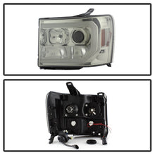 Load image into Gallery viewer, Spyder GMC Sierra 1500/2500/3500 07-13 V2 Projector Headlights - Smoke PRO-YD-GS07V2-LBDRL-SM