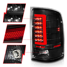 Load image into Gallery viewer, ANZO 2007-2013 GMC Sierra LED Tail Lights w/ Light Bar Black Housing Clear Lens