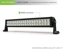 Cargar imagen en el visor de la galería, DV8 Offroad Chrome Series 20in Light Bar 120W Flood/Spot 3W LED