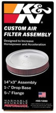 Cargar imagen en el visor de la galería, K&amp;N 14in Red Custom Air Cleaner Assembly - 5.125in ID x 14in OD x 2.75in H x 1.25in Drop Base