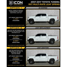 Cargar imagen en el visor de la galería, ICON 2007+ Toyota Tundra Multi Rate RXT Leaf Pack w/Add In Leaf