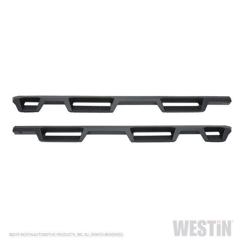 Westin 2019 Chevrolet Silverado/Sierra 1500 (5.5ft) Drop Wheel to Wheel Nerf Step Bars - Txt Black