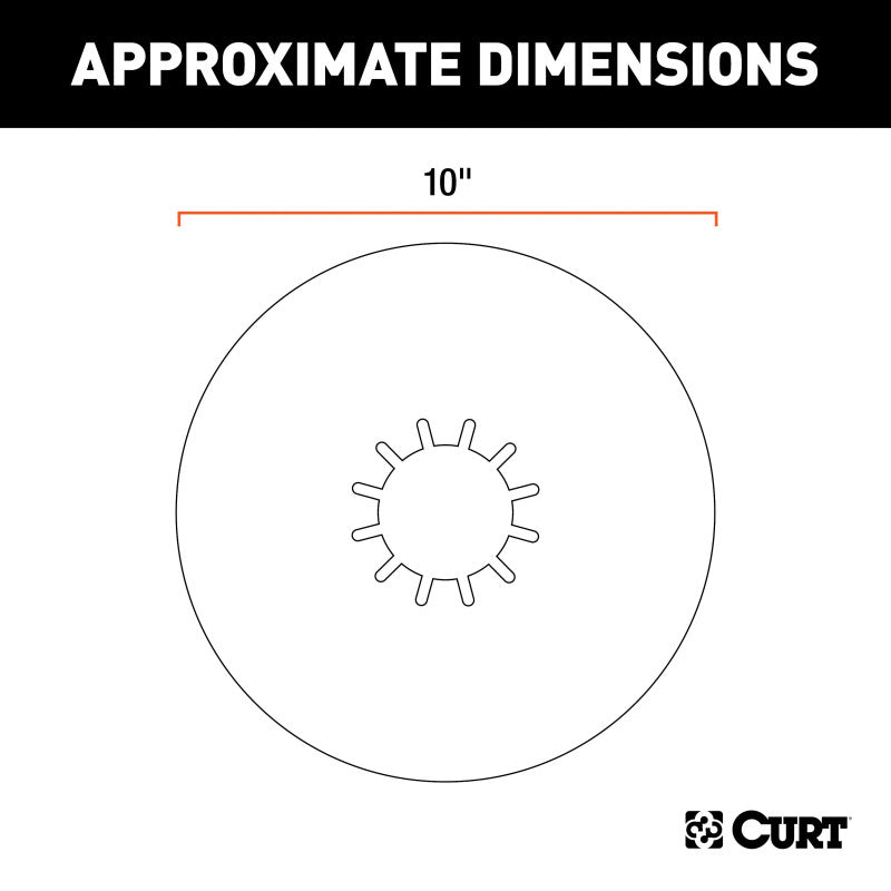 Curt 10in 5th Wheel Lube Plate