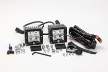 Load image into Gallery viewer, KC HiLiTES C-Series 3in. C3 LED Light 12w Flood Beam (Pair Pack System) - Black