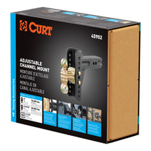 Cargar imagen en el visor de la galería, Curt Adjustable Channel Mount w/Dual Ball (2-1/2in Shank 20000lbs 6in Drop)