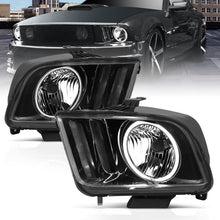 Cargar imagen en el visor de la galería, ANZO 2005-2009 Ford Mustang Crystal Headlights w/ Halo Black (CCFL)