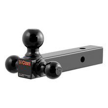 Cargar imagen en el visor de la galería, Curt Multi-Ball Mount (2in Solid Shank 1-7/8in 2in &amp; 2-5/16in Black Balls)