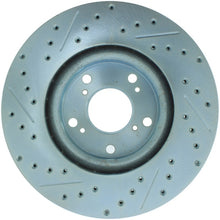 Cargar imagen en el visor de la galería, StopTech Select Sport 06-15 Honda Civic Si Slotted and Drilled Left Front Rotor