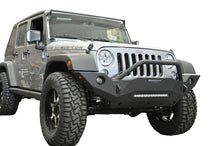 Cargar imagen en el visor de la galería, DV8 Offroad 07-18 Wrangler JK FS-18 Mid Length Steel Front Bumper w/ Fog Lights