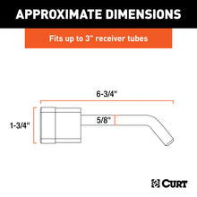 Load image into Gallery viewer, Curt 5/8in Hitch Lock (2in 2-1/2in or 3in Receiver Deadbolt Chrome)