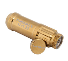 Cargar imagen en el visor de la galería, NRG 700 Series M12 X 1.25 Steel Lug Nut w/Dust Cap Cover Set 21 Pc w/Locks &amp; Socket - Chrome Gold