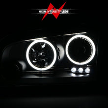 Cargar imagen en el visor de la galería, ANZO 2006-2010 Dodge Charger Projector Headlights w/ Halo Chrome (CCFL)