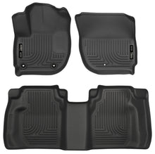 Cargar imagen en el visor de la galería, Husky Liners 15 Honda Fit Weatherbeater Black Front and Second Seat Floor Liners