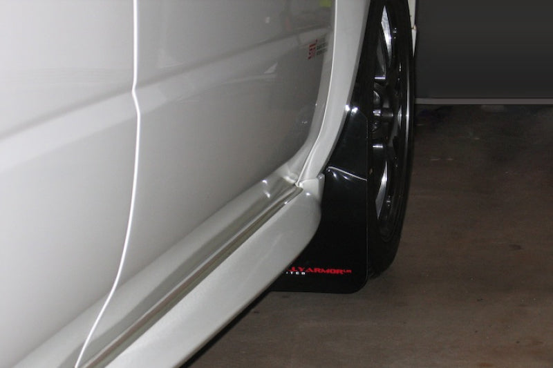 Rally Armor 02-07 Subaru WRX/STI/RS/2.5i (Wagons Req. Mod.) Black UR Mud Flap w/Red Logo