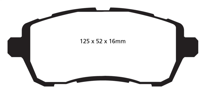 EBC 10+ Ford Fiesta 1.6L (Excl ST) Yellowstuff Front Brake Pads