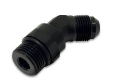 Cargar imagen en el visor de la galería, Vibrant -8AN Male to Male -10AN Straight Cut 45 Degree Adapter Fitting - Anodized Black