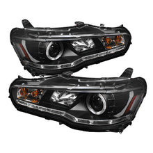 Cargar imagen en el visor de la galería, Spyder Mitsubishi Lancer/EVO-10 08-14 Projector Halogen Model- LED Halo DRL Blk PRO-YD-ML08-DRL-BK