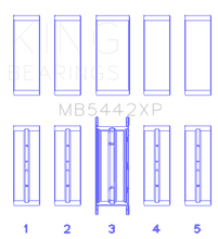 Cargar imagen en el visor de la galería, King Engine Bearings Ford 2.0 2.3L EcoBoost Crankshaft Main Bearing Set (Set of 5)